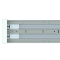 PC diffuseur double tube fer support LED luminaire linéaire haute lumen led latte luminaire