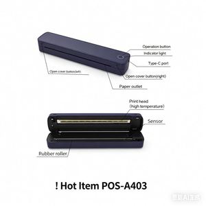 Impresora Portátil POS A403 2026, Impresora Térmica de Etiquetas de Papel A4 con Conexión Bluetooth para Exámenes Escolares, Viajes, Oficina y Hogar - Product Image 3