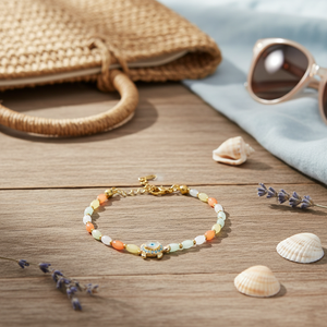 Bracelet en cristal de mode avec œil maléfique, accessoires élégants en cristal - Product Image 3