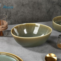 Assiette de vaisselle rustique de style européen, ensemble de vaisselle en vrac, assiettes à dîner en céramique pour événement, 8/9, 5/11 pouces