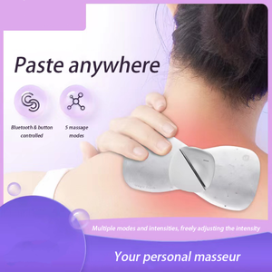 EMS bantalan pijat bahu dan leher, alat pemijat leher bergetar drainase limfatik Mini ectric kesehatan EMS pijat leher Ems - Product Image 2