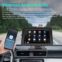 (Stock US/UE) Podofo Autoradio Portable Sans Fil Carplay & Android Auto Écran Tactile 7 Pouces GPS BT FM Smart PND
