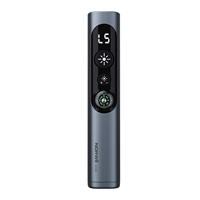 Pointeur laser vert rechargeable G309 en gros, 495-545nm, portée laser >200m, réglage de puissance à 5 niveaux, affichage du pourcentage de la batterie