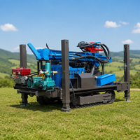 Foreuse agricole sur chenilles pour puits d'irrigation, diesel, 180m-260m, machine de forage de puits