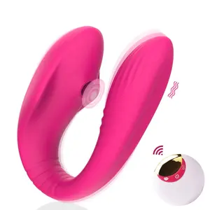 U forma recarregável remoto G Spot vibrador vibratório calcinha chupando brinquedo sexual vibratório para a mulher