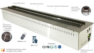 Chimenea de Pared Moderna de 1000 mm con Llama LED 3D Automática, Vapor de Agua, Vapor de Fuego, Inserto Lineal de Etanol, Material de Acero, Uso en Interiores - Product Image 6