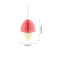 2024 décorations en papier nid d'abeille de Pâques champignon gland carotte en papier avec aimants pour décorations de festival à la maison