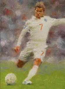 Pintura al Óleo Pintada a Mano, Retrato Personalizado sobre Lienzo, <span class=keywords><strong>Arte</strong></span> <span class=keywords><strong>de</strong></span> Pared para Decoración del Hogar, Jugador <span class=keywords><strong>de</strong></span> Fútbol - Product Image 4