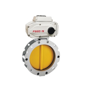 220VAC 4-20ma เหล็กหล่อเวเฟอร์มอเตอร์วาล์วผีเสื้อวาล์วควบคุมอากาศไฟฟ้า - Product Image 5