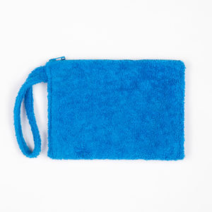 Portable Logo Personnalisé 100% Coton Éponge <span class=keywords><strong>Tissu</strong></span> Éponge Maquillage Sac Serviette Vierge Matériel Cosmétique Sac avec Poignée Souple - Product Image 6