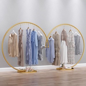 Estante de exhibición Zhongdao moderno para <span class=keywords><strong>ropa</strong></span> de mujer y niño, colgador de vidrio tipo suelo decorativo creativo, celebrante de Internet - Product Image 6