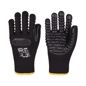 Lahti <b>Pro</b> Anti Vibration Safety Gloves Pu Coated Fingers Abrasion Resistant Mining Drilling Work Gloves Size 10 - Product Image 1