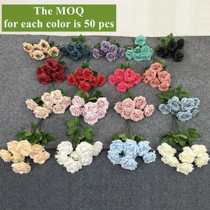 Bouquet di Rose Artificiali Personalizzato all'Ingrosso, 7 Mazzi di Rose Simili a Fiori Naturali per Decorazioni Matrimoniali - Product Image 6