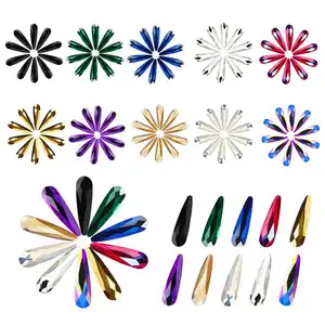 Ehre des Kristalls chmucks Herstellung von 42 Farben Zufällige gemischte flache Rückseite Glas Nail Art Strass für Nagel dekoration Designs 1440pcs