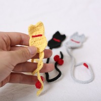 Marque-page en crochet motif animal de dessin animé, porte-clés mignon fait main, marque-page chat décoratif, cadeau créatif, vente chaude