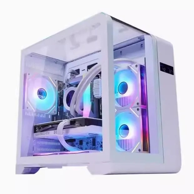 WJCOOLMAN ITX Server Case Aluminum Alloy with Fan LCD Screen Support 240 Water Cooling 350 Graphics Card