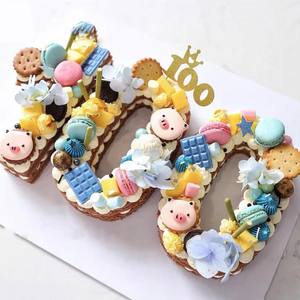 Juego de 9 Moldes Acrílicos para Decoración de Pasteles de 10 Pulgadas, Números del 0 al 8, Herramienta para Hornear, Moldes para Pasteles de Cumpleaños y Aniversario - Product Image 1