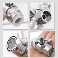 Séparateur d'eau à 4 points Adaptateur de vanne à trois voies Connexion de lavabo de surface en ABS pour purificateur d'eau de cuisine de salle de bain