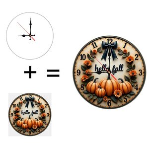 Round Wooden Wall <b>Clock</b> 25x25Cm Hollow Out Silent Non Ticking Home Decor Hanging <b>Clock</b> - Product Image 6