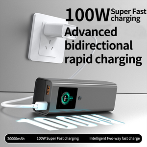 20000mAh siêu nhanh phí 100W máy tính xách tay ngân hàng điện Type-C LED hiển thị 22.5W 100W 20000mAh công suất cao PD nhanh chóng phí điện - Product Image 6