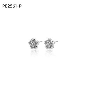 Boucles d'oreilles à fleurs Amy Amy en argent 925 pour femmes, bijoux fins classiques à porter au quotidien, PE2561 - Product Image 1