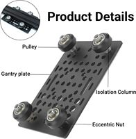 Plaque de portique en V en aluminium YouQi 20mm à 80mm carte de portique d'actionneur linéaire de Table universelle 2080 pour imprimante 3D de routeur CNC
