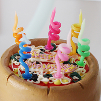 Huming – bougie métallique torsadée pour gâteau d'anniversaire, décoration de gâteau de fête pour enfants, dégradé, petite bougie d'anniversaire en spirale, vente en gros
