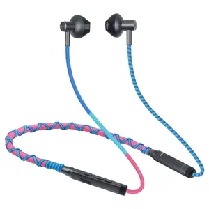 Kustomisasi headset Bluetooth lari olahraga magnetis gantung leher nirkabel kualitas tinggi