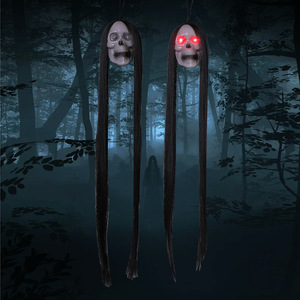 <span class=keywords><strong>Halloween</strong></span> LED Cabelo Longo Fantasma Horror Decoração Adereços Novo Design <span class=keywords><strong>Halloween</strong></span> Pendurado Fantasma