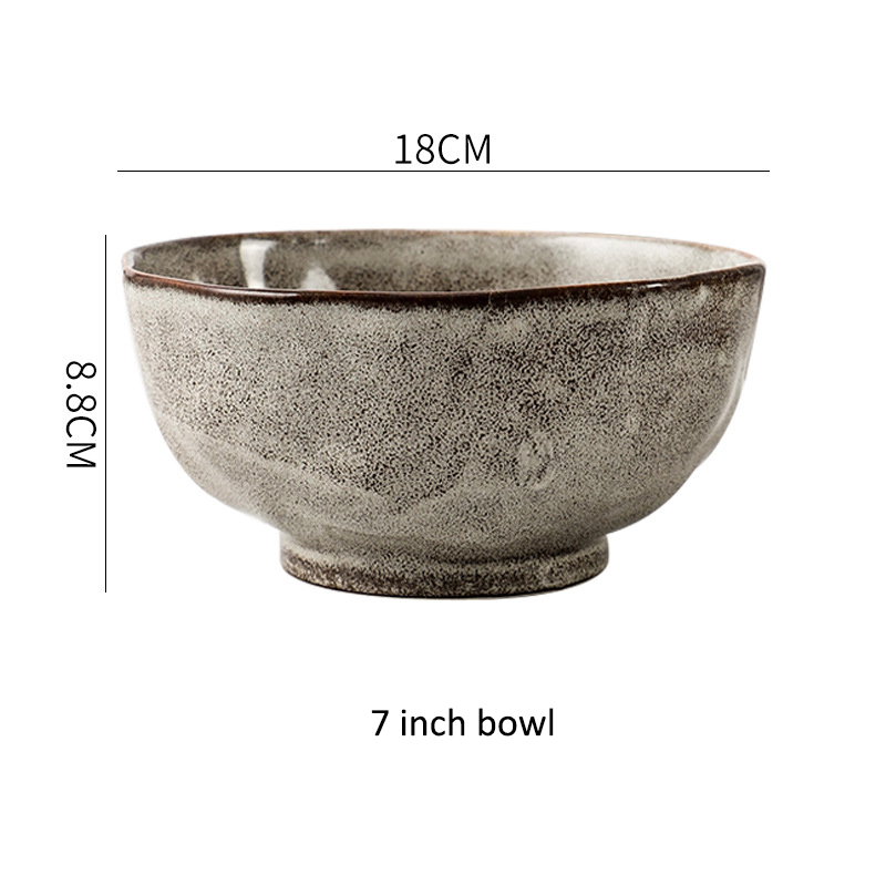 Bol gris de 7 pouces