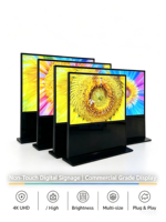 Pantalla LCD Táctil Infrarroja de 75 Pulgadas, Kiosco Vertical Todo en Uno con Pantalla Táctil, CMS Integrado, Punto de Acceso WiFi, Soporte de Piso para Publicidad