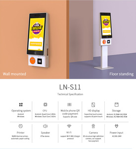 23.8inch tự dịch vụ đặt hàng kiosk POS hệ thống thu ngân tiền mặt chấp nhận thanh toán Máy kiốt cho nhà hàng thức ăn nhanh - Product Image 3