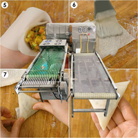 Machine industrielle automatique de fabrication de feuilles de samosa avec moteur 220V, haute capacité 2000-3000 pièces/h