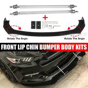ชุดแต่งกันชนหน้ารถยนต์แบบสากล 4 ชิ้น สปอยเลอร์ลิปกันชน ABS สำหรับ Ford Mustang GT - Product Image 1