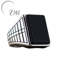 Anillo de Aleación con Zirconia Cuadrada de UM JEWELRY, Venta al por Mayor, Unisex/Hombre/Mujer, Regalo de Aniversario, Boda, Celebración, Cita Romántica