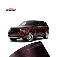 Vinilo Premium Forjado en Color Rojo Carbón Mate, Autoadhesivo, de Alto Rendimiento, Película de 7.5mil que Cambia de Color para Land Rover Range Rover L460
