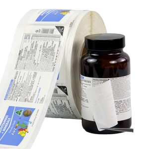 Bouteilles de compléments alimentaires personnalisées imprimées avec des étiquettes autocollantes multicouches double face, détachables - Product Image 1