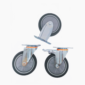 4 Zoll Medium Duty Tpr <span class=keywords><strong>Caster</strong></span> <span class=keywords><strong>Wheel</strong></span> Grau und Schwarz <span class=keywords><strong>Caster</strong></span> - Product Image 2