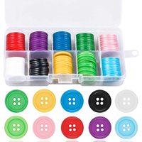 Kancing Resin Transparan Warna-Warni Ukuran Penuh 4 Lubang untuk Jaket, Kemeja, Mantel, Jahit, Merek HengWei, Grosir, Custom