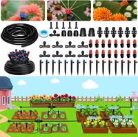 Excelente Kit de Riego por Goteo para Jardín, Sistema de Riego de Conexión Rápida para Macizos Elevados de 150 Pies, Kit de Línea de Goteo para Invernadero