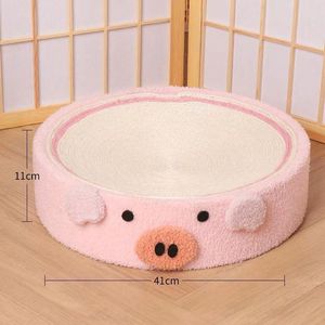 Rascador de gato de Sisal, cama resistente al desgaste, cobertizo, cuenco redondo para rascar gatos, cama para gatos, todo en uno, juguete de molienda de garra grande - Product Image 1
