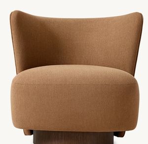 Nordico moderno divano singolo poltrona accento Comfort tessuto <span class=keywords><strong>Lara</strong></span> sedia girevole soggiorno sedia - Product Image 3