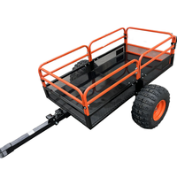 Remorque utilitaire ATV en fer, capacité de charge 1500 LBS, remorque de transport pour tondeuse à gazon, remorque basculante OEM
