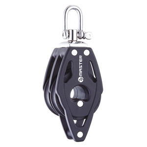 Poulie à roulement à billes double roue/ pivotante/ avec manille, diamètre de roue 40 mm, diamètre de câble 10 mm, BB-0404F pour voiliers, matériel marin - Product Image 2