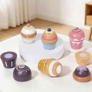 Juguetes de Madera Coloridos de Cupcakes y Helados, Comida de Juguete, Postres, Set de Repostería para Niñas, Juego de Fiesta del Té para Niñas Pequeñas - Product Image 2