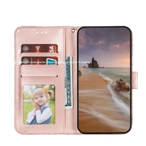 Étui de téléphone magnétique avec porte-cartes gaufré et support intégré pour S25 Note20/A5/A6 (Vintage Minimaliste) - Product Image 3