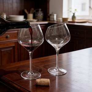 Gobelet en verre noir biseauté soufflé à la bouche, verres à vin rouge et blanc pour flûtes, cristal sans plomb, écologique, long pied - Product Image 4