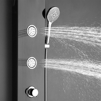 Panneau d'écran de colonne de douche mural en acier inoxydable pour hôtel moderne, Spa, pluie, salle de bain