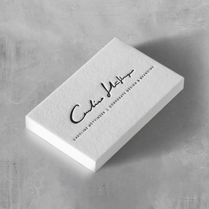 Hete Aanbieding Geperst Luxe Gouden Stempel Bedrukte Visitekaartjes met Aangepast Logo, Digitaal Gedrukt, Bedankkaartjes, Kunstpapier, Lage Minimum Bestelhoeveelheid - Product Image 1