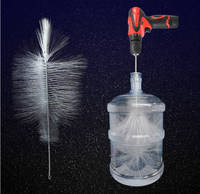 Brosse de nettoyage pour distributeur d'eau en nylon écologique PA66, conception à rouleaux pour le lavage des seaux d'eau potable